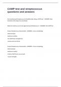 CAMP test and streptococcus questions and answers