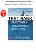 Test Bank &ndash; Auditing & Assurance Services by Jerry Strawser & Timothy Louwers &vert; Complete Exam Questions & Answers for All Chapters