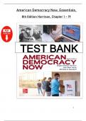 Test Bank &ndash; American Democracy Now&comma; Essentials&comma; 8th Edition by Harrison &vert; Complete Exam Questions & Answers for All Chapters