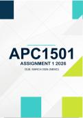 APC1501 Assignment 1 Semester 1 2026 - Due March 2026