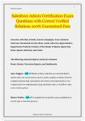 Salesforce Admin Certification Exam Questions with Correct Verified Solutions 100&percnt; Guaranteed Pass