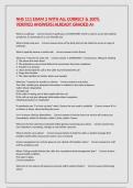 NHS 111 EXAM 2 WITH ALL CORRECT & 100&percnt; VERIFIED ANSWERS&vert;ALREADY GRADED A&plus;