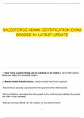 SALESFORCE ADMIN CERTIFICATION EXAM GRADED A&plus; LATEST UPDATE