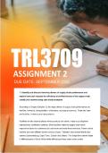 TRL3709 Assignment 2 Semester 2 2026 - Due September 2026