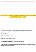 SALESFORCE ADMIN CERTIFICATION EXAM QUESTIONS AND ANSWERS GRADED A&plus; 2025