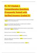 PC 707 Module 1 Comprehensive Questions &lpar;Frequently Tested&rpar; and Verified Answers Graded A&plus;