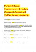 PC707 Mod 3A GI Comprehensive Questions &lpar;Frequently Tested&rpar; with Verified Answers Graded A&plus;