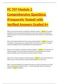 PC 707 Module 2 Comprehensive Questions &lpar;Frequently Tested&rpar; with Verified Answers Graded A&plus;