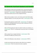 Pct Davita Rn Final Exam Questions and Answers