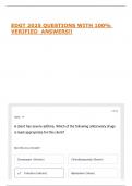 EDGT 2025 QUESTIONS WITH 100&percnt; VERIFIED  ANSWERS&excl;&excl;