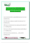 Lead Supervisor Exam Prep 2025&sol;2026 &ndash; 200&plus; Verified Questions & Answers on OSHA & CDPH Regulations&comma; Lead Abatement Procedures&comma; Hazard Waste Management&comma; and Clearance Standards