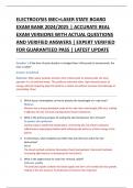 ELECTROLYSIS IBEC&plus;LASER STATE BOARD EXAM BANK 2024&sol;2025 &vert; ACCURATE REAL EXAM VERSIONS WITH ACTUAL QUESTIONS AND VERIFIED ANSWERS &vert; EXPERT VERIFIED FOR GUARANTEED PASS &vert; LATEST UPDATE