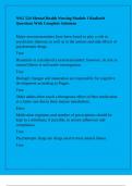 NSG 524 Mental Health Nursing Module 1 RealizeIt Questions With Complete Solutions