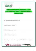 RMA Practice Test 2025&sol;2026 &ndash; 1200&plus; Questions with 100&percnt; Correct Answers &vert; Anatomy&comma; Physiology&comma; Pharmacology&comma; Patient Care&comma; Medical Law & Ethics