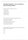 Red Seal Carpentry - Test 1 questions well answered passed
