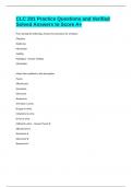 CLC 201 Practice Questions and Verified Solved Answers to Score A&plus;