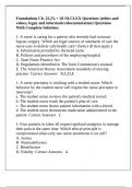 Foundations Ch&period; 22&comma;23&comma; &plus; 26 NLCLEX Questions &lpar;ethics and values&comma; legal&comma; and informatics&sol;documentation&rpar; Questions With Complete Solutions
