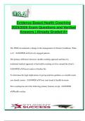 Evidence-Based Health Coaching Exam 2025&sol;2026 &ndash; 200&plus; Verified Questions & Correct Answers &vert; Motivational Interviewing&comma; Behavioral Change&comma; Goal Setting&comma; and Communication Skills