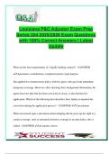 Louisiana P&C Adjuster Exam Prep Series 204 &lpar;2025&sol;2026&rpar; &ndash; 200&plus; Real Exam Questions with 100&percnt; Correct Answers &vert; Licensing&comma; Homeowners&comma; Auto&comma; Commercial&comma; Marine&comma; Liability & Policy Law