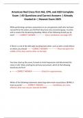 American Red Cross First Aid&comma; CPR&comma; and AED Complete Exam &vert; All Questions and Correct Answers &vert; Already Graded A&plus; &vert; Newest Exam 2025