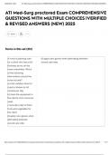 ATI Med-Surg proctored Exam COMPREHENSIVE QUESTIONS WITH MULTIPLE CHOICES &vert;VERIFIED & REVISED ANSWERS &lpar;NEW&rpar; 2025