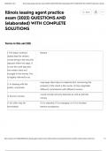 Illinois leasing agent practice exam &lpar;2025&rpar; QUESTIONS AND &lpar;elaborated&rpar; WITH COMPLETE SOLUTIONS
