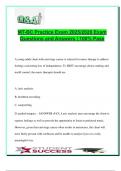 MT-BC Practice Exam 2025&sol;2026 &ndash; 100 Verified Questions & Answers &vert; Music Therapy Interventions&comma; Clinical Scenarios&comma; Ethics & Cognitive Assessments