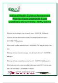 National Health Science Assessment Practice Exam 2025&sol;2026 &ndash; 100 Solved Questions & Answers &vert; Anatomy&comma; Medical Procedures&comma; Patient Care&comma; Infection Control & Ethics