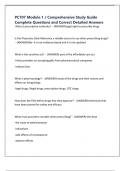 PC707 Module 1 &sol; Comprehensive Study Guide Complete Questions and Correct Detailed Answers