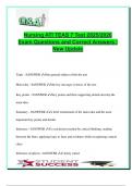 ATI TEAS 7 Nursing Entrance Exam 2025&sol;2026 &ndash; 350&plus; Practice Questions & Correct Answers Covering Reading&comma; Math&comma; Science&comma; and English