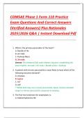 COMSAE Phase 1 Form 110 Practice  Exam Questions And Correct Answers  &lpar;Verified Answers&rpar; Plus Rationales  2025&vert;2026 Q&A &vert; Instant Download Pdf