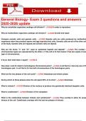 General Biology- Exam 3 questions and answers 2025-2026 update 