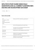 ISFM FSVO STUDY GUIDE &lpar;2025&rpar; EXAM QUESTIONS AND ALL CORRECT ANSWERS 100&percnt; SOLVED AND GUARANTEED SUCCESS&excl;&excl;