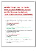 COMSAE Phase 2 Form 110 Practice  Exam Questions And Correct Answers  &lpar;Verified Answers&rpar; Plus Rationales  2025&vert;2026 Q&A &vert; Instant Download Pdf