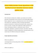 Dubai RERA Broker Exam Questions with Verified Correct detailed Answers latest update 2025