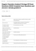 Organic Chemistry Module 8 Portage 219 Exam Questions &lpar;2025&rpar; Complete Exam Questions and Answers &vert; already graded A&plus;