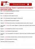 General Biology- Exam 1&comma;2&comma;3&comma;4 and 5 questions and answers 2025-2026 update complete set