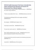 NR 302 Health Assessment Final Exam &lpar;chamberlain&rpar; Expert Verified Actual Questions & Answers for Guaranteed Pass &vert; Newest Update&comma;