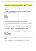 Nutrition Final Exam &lpar;cumulative&rpar; &vert;258 Q&rsquo;s and A&rsquo;s