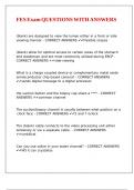 FES Exam QUESTIONS WITH ANSWERS