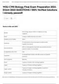 WGU C190 Biology Final Exam Preparation 2024 EXAM 2025 QUESTIONS &vert; 100&percnt; Verified Solutions &vert; Already passed&excl;&excl;