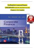 TEST BANK For Corporate Finance&comma; 13th Edition By Stephen Ross&comma; Randolph Westerfield&comma; Verified Chapters 1 - 31&comma; Complete Newest Version