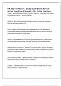 NR 222 Final Exam &sol; Study Guide Exam Newest Actual Questions & Answers &lpar;A&plus; Guide Solution&rpar;