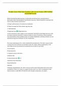 Prostate Cancer Nclex Exam Questions with Correct Answers 100&percnt; Verified&vert;  Guaranteed Success