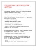 NUR 2390 EXAM 1 QUESTIONS WITH ANSWERS