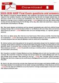 2025-2026 AHIP Final Exam questions and answers 