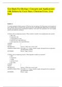 Test Bank For Biology&colon; Concepts and Applications  10th Edition by Cecie Starr&comma; Christine Evers&comma; Lisa  Starr 