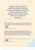  BSN206 &sol; BSN 206 &lpar;Infection Control&rpar; Foundations of Nursing Fundamentals Hallmark Final Exam &lpar;Latest Update 2025 &sol; 2026&rpar; Questions with Verified Answers &vert; 100&percnt; Correct &vert; Grade A - Nightingale     