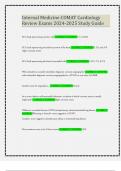 Internal Medicine COMAT Cardiology Review Exams 2024-2025 Study Guide 