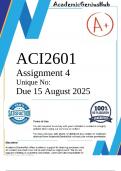 ACI2601 Assignment 4 2025 &lpar;883849&rpar; - Due 15 August 2025